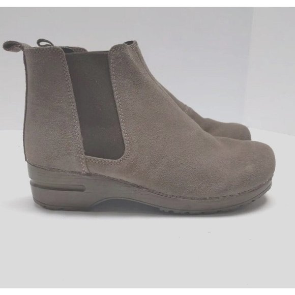 Sanita Taupe Suede Ankle Booties - Picture 2 of 12
